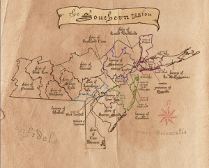 Southern Region map