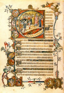 Folio 85v of the Vienna Bohun Psalter