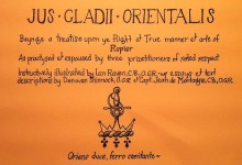 Jus Gladii Orientalis: The Longe-Lost Manual of Ian Raven