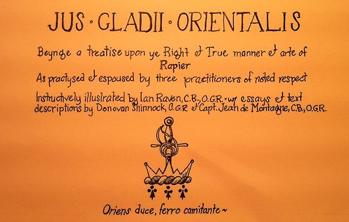 Jus Gladii Orientalis: The Longe-Lost Manual of Ian Raven